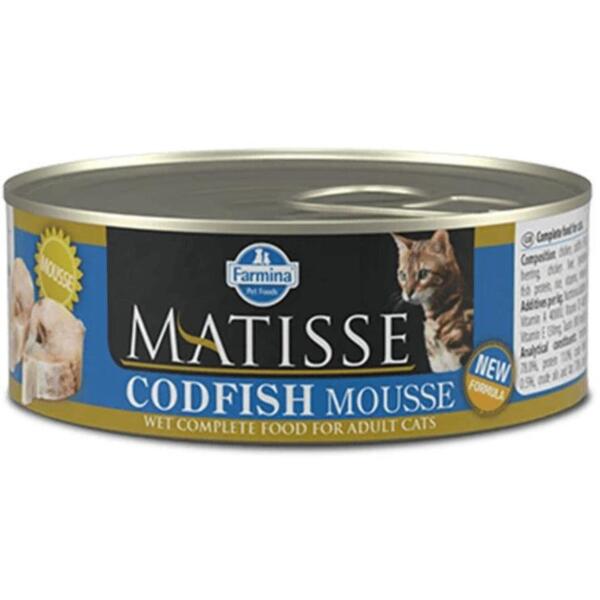 Влажный корм для кошек Farmina Matisse Cat Mousse codfish с треской 85 г