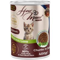 Вологий корм для кошенят How Meow Kitten з ягням 400 г