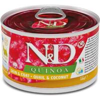 Влажный корм для собак Farmina N&D Adult Mini диетический при пищевой аллергии с перепелом, киноа, кокосом и куркумой 14