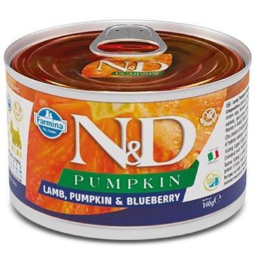 

Влажный корм для собак Farmina N&D Grain Free Adult Mini с тыквой, ягненком, черникой 140 г