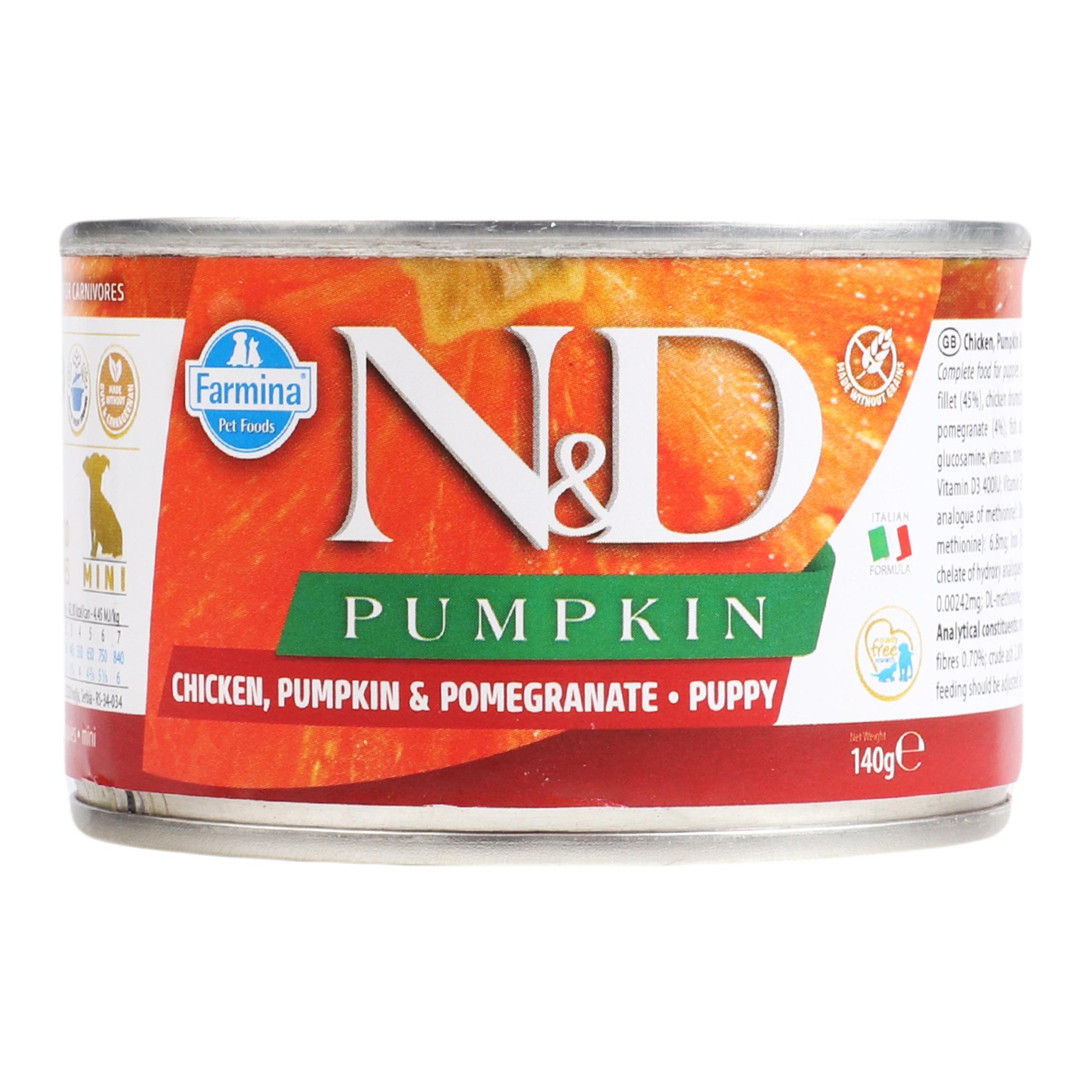Влажный корм для собак Farmina N&D Grain Free Mini с тыквой, курицей, гранатом 140 г фото 1