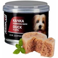 Влажный корм для собак AnimAll утка в нежном желе 195 г