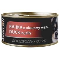 Влажный корм для собак AnimAll утка в нежном желе 85 г