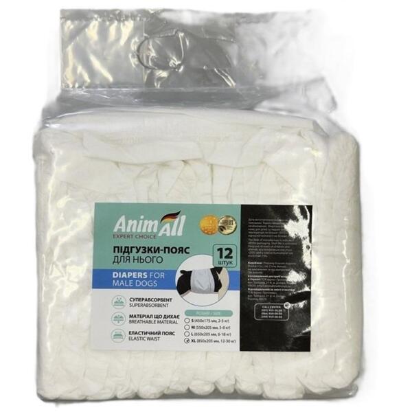 

Гигиенический пояс для собак AnimAll XL талия 64-82 см, вес 12-30 кг