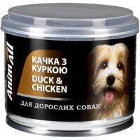 Влажный корм для собак AnimAll утка с курицей в нежном желе 195 г