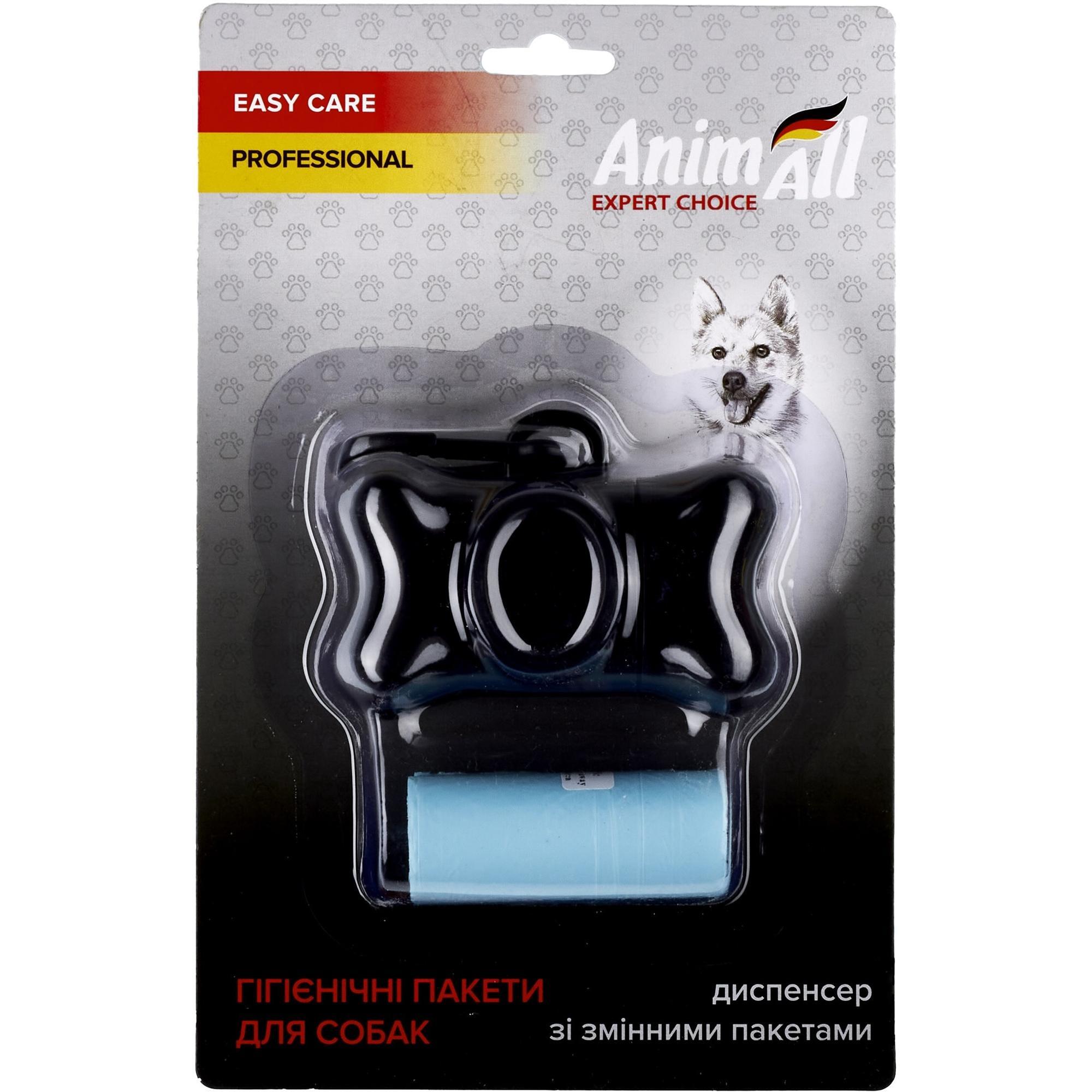 Диспенсер AnimAll зі змінними пакетами 1 рулон/15 штук чорний MA6601фото1