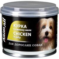 Влажный корм для собак AnimAll курица в нежном желе 195 г