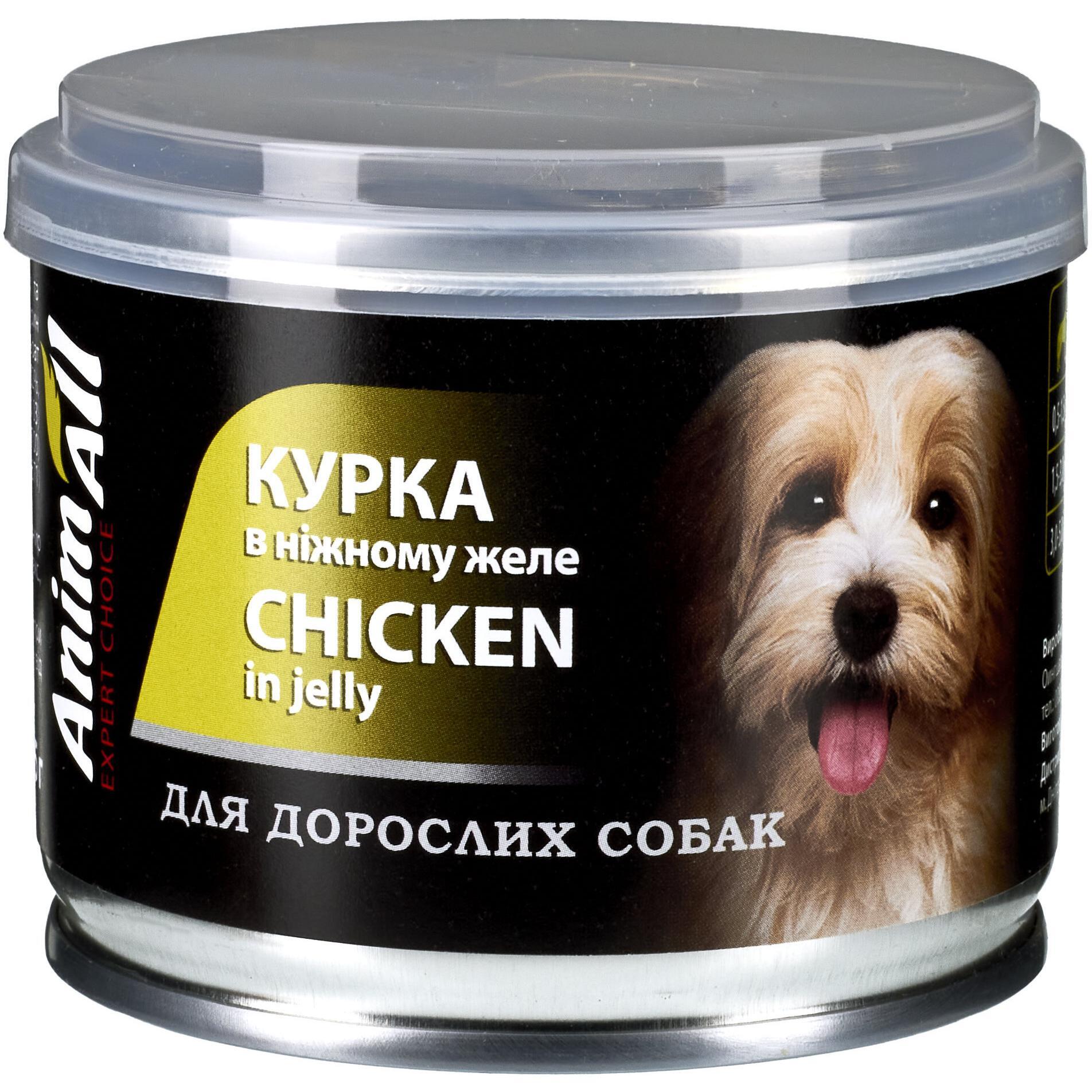 Вологий корм для собак AnimAll курка в ніжному желе 195 гфото1