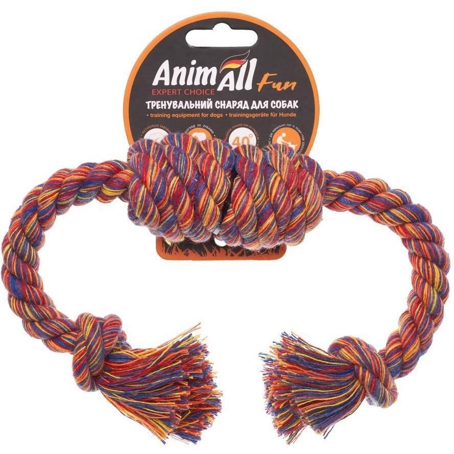 Іграшка AnimAll Fun Канат бочка з двома вузлами 36 смфото