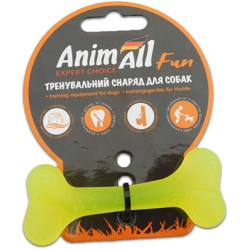 Іграшка AnimAll Fun Кістка 8 см жовтафото1