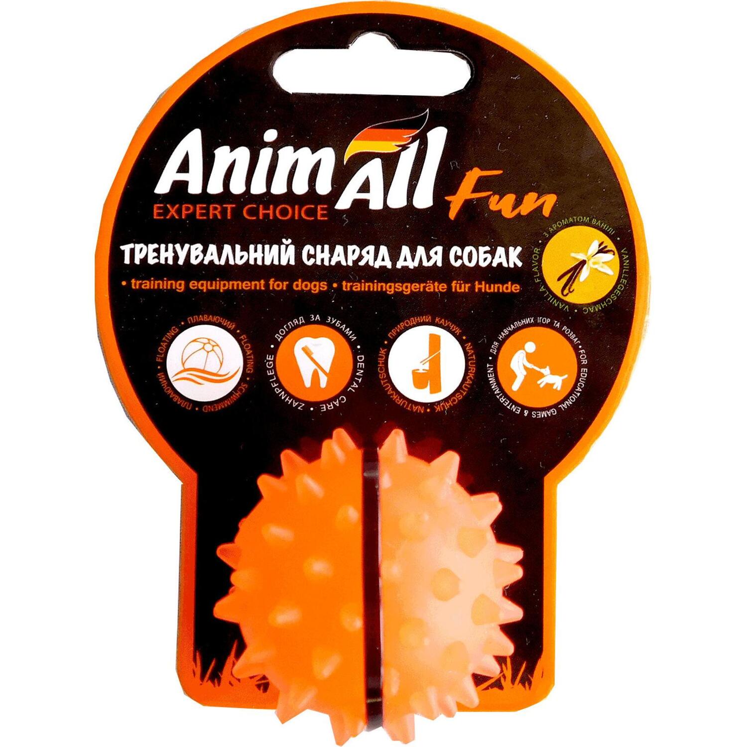 Іграшка AnimAll Fun М’яч каштан 5 см помаранчевийфото