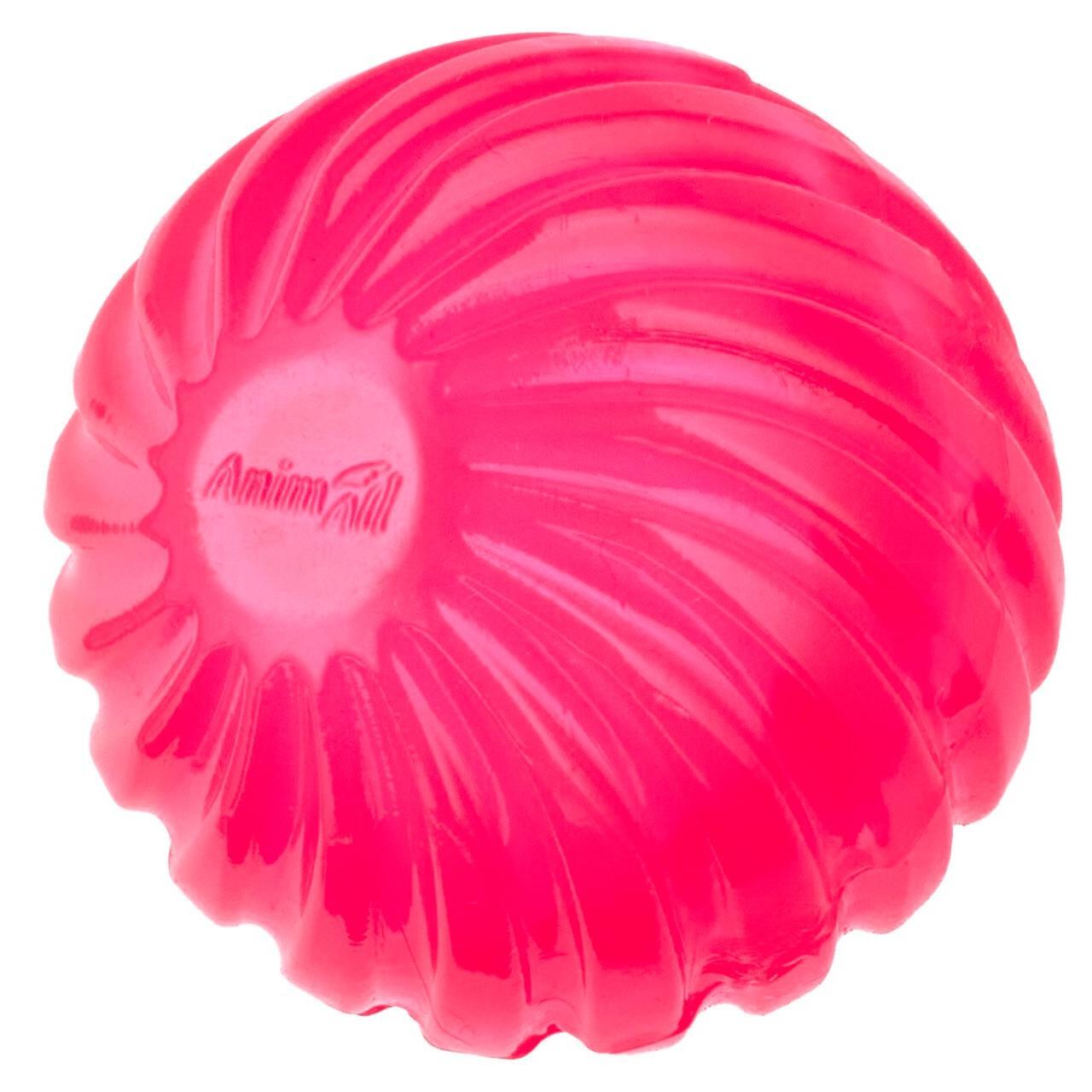 Іграшка AnimAll Fun М’яч хвиля з пищалкою 65 мм рожевийфото1
