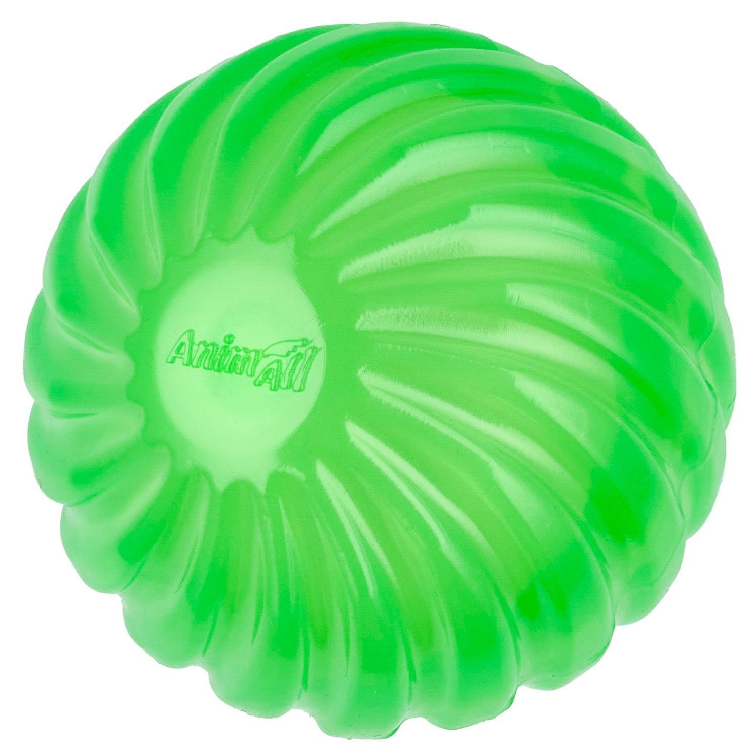 Іграшка AnimAll Fun М’яч хвиля з пищалкою 75 мм зеленийфото