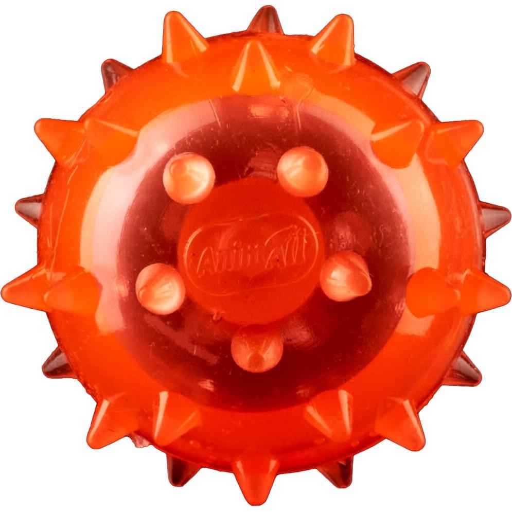 Іграшка AnimAll Fun М’яч шипований з пищалкою 45 мм помаранчевийфото1