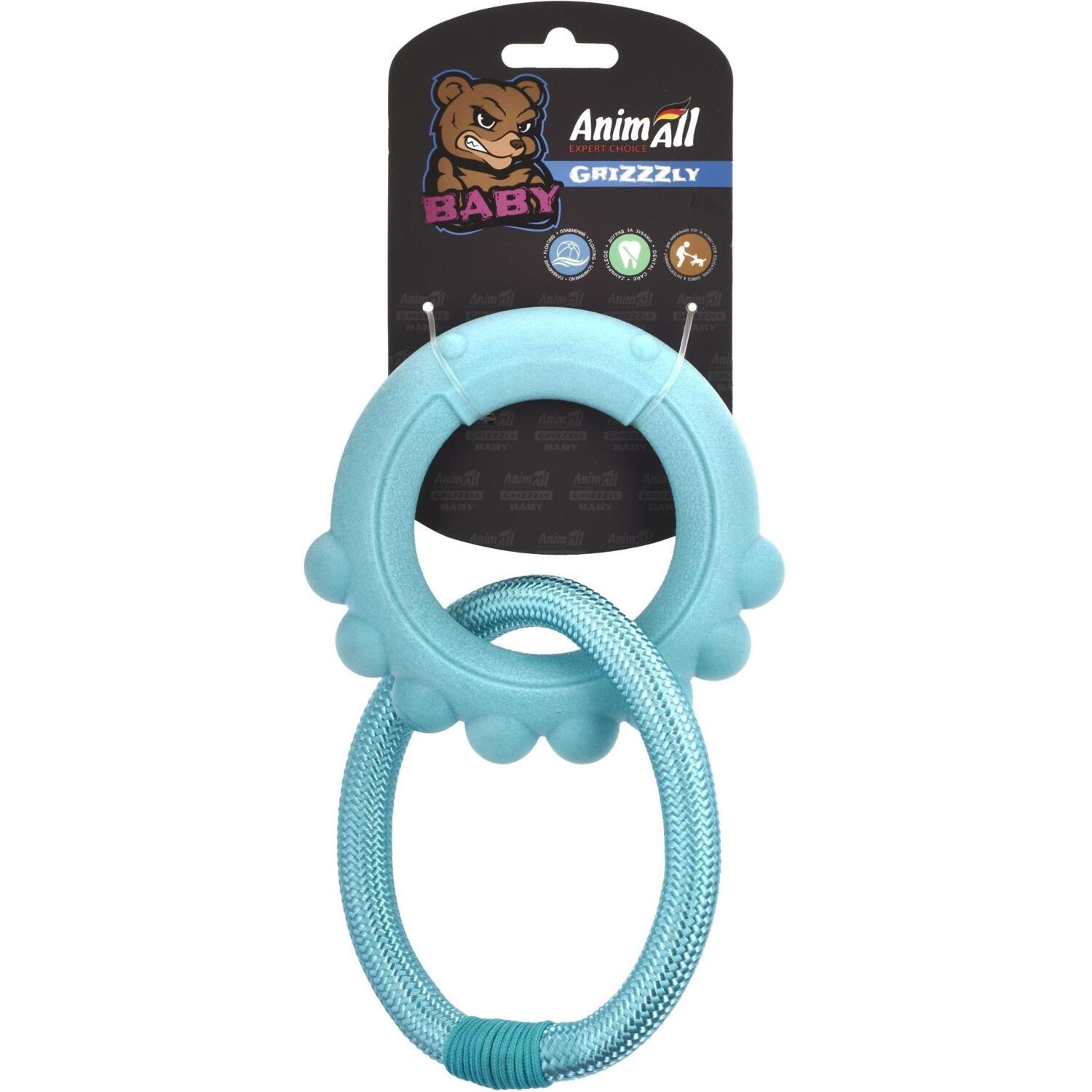 Игрушка AnimAll GrizZzly Baby Осьминог с Канатом мятная 13,5х12,8х2,6 см фото