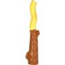 Іграшка AnimAll GrizZzly Гілка двокольорова S жовта/коричнева 22,8х5,5х4,2 см