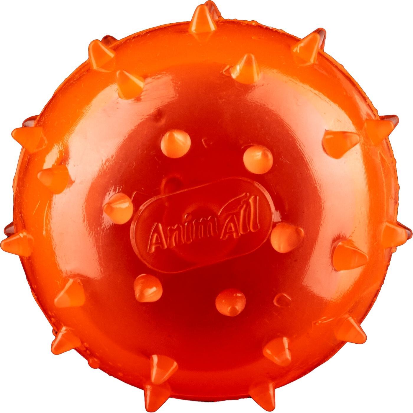 Іграшка AnimAll Fun М’яч шипований з пищалкою 65 мм помаранчевийфото1