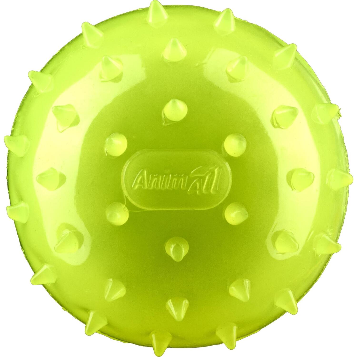 Іграшка AnimAll Fun М’яч шипований з пищалкою 75 мм жовтийфото