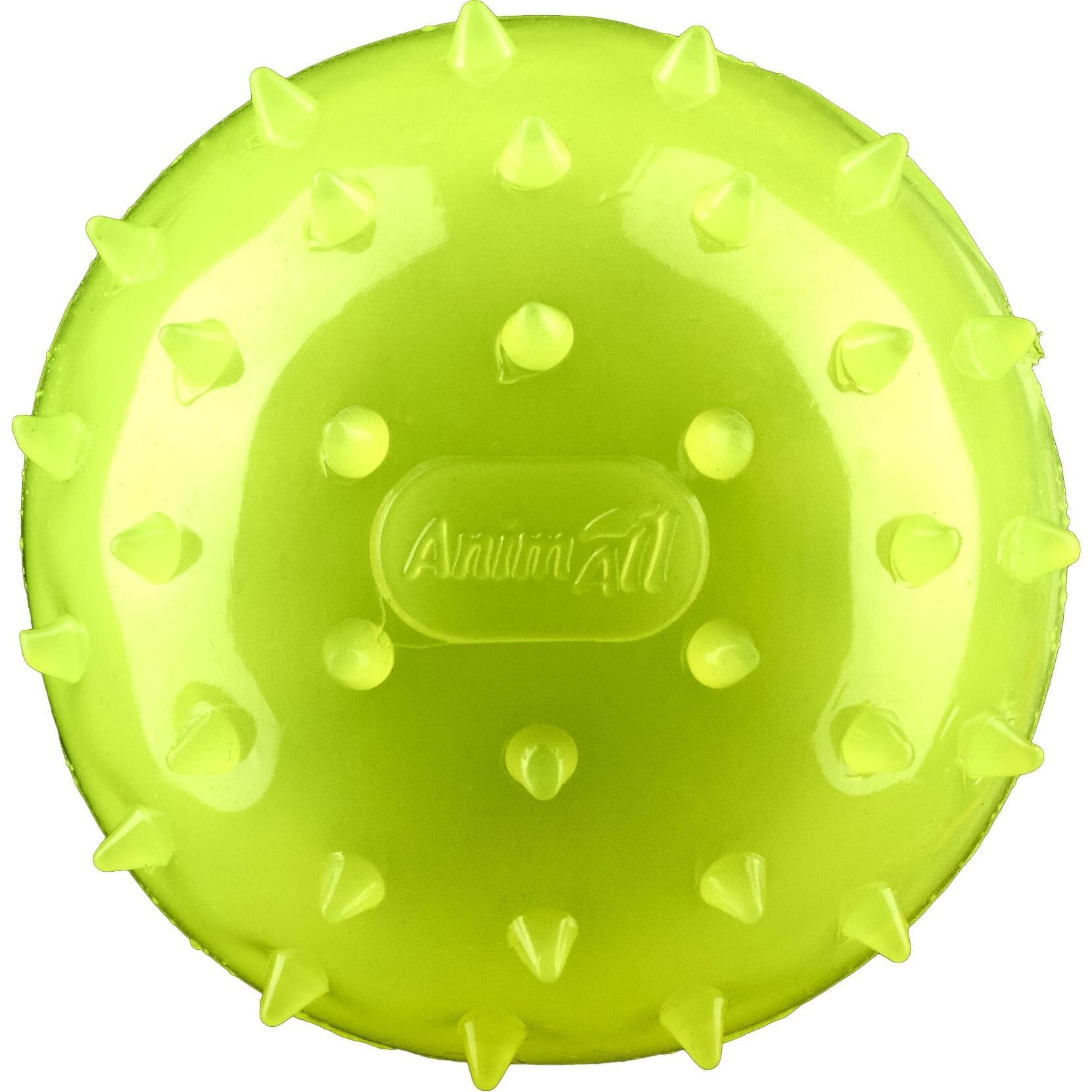 Іграшка AnimAll Fun М’яч шипований з пищалкою 75 мм жовтийфото1