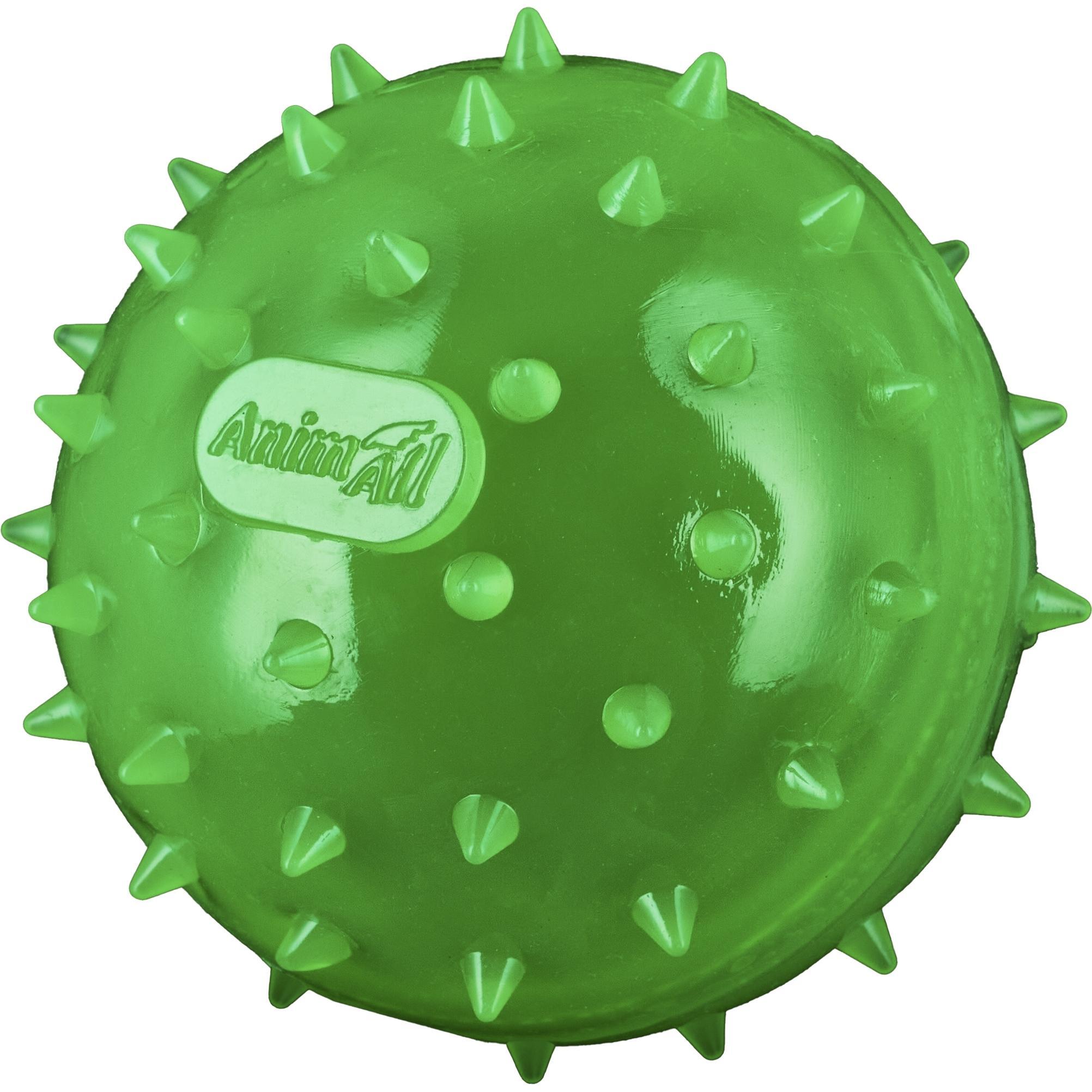 Іграшка AnimAll Fun М’яч шипований з пищалкою 75 мм зеленийфото1
