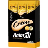Кремовые лакомства для кошек AnimAll со вкусом курицы 6 х 15 г