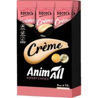 Кремовые лакомства для кошек AnimAll со вкусом лосося 6 х 15 г