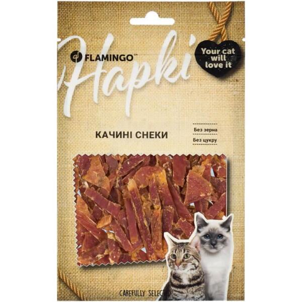 

Лакомства для кошек Flamingo утиные снеки 50 г