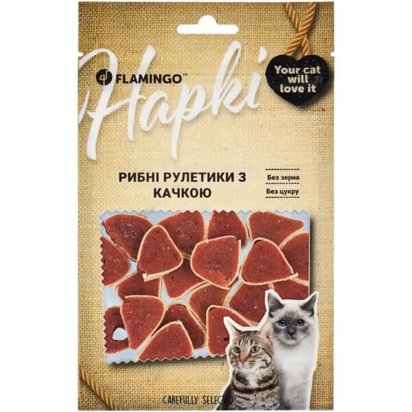 

Лакомства для кошек Flamingo утиные суши 50 г