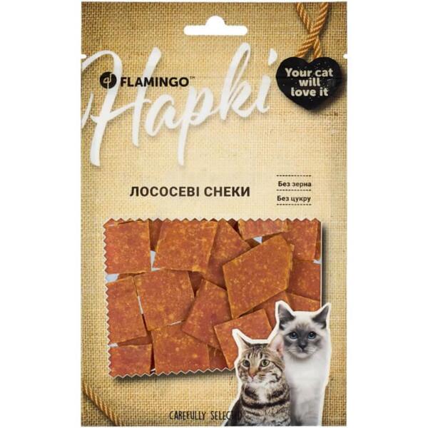 

Лакомства для кошек Flamingo лососевые снеки 50 г