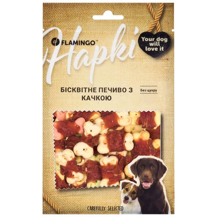Ласощі для собак Flamingo бісквітне печиво з качкою 75 гфото1