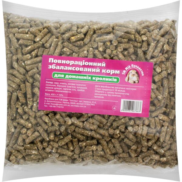 

Корм для кроликов Мій Пухнастик полнорационный 450 г