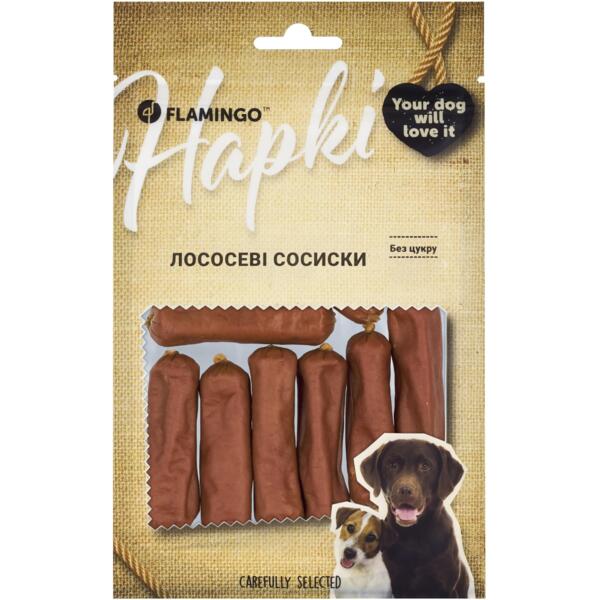 Лакомства для собак Flamingo лососевые сосиски 75 г