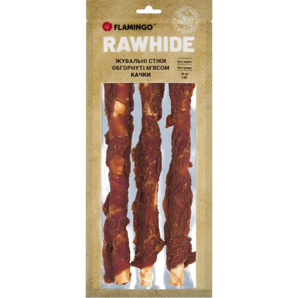 

Лакомства для собак Flamingo с мясом утки 20 мм 28 см 3 шт 280 г
