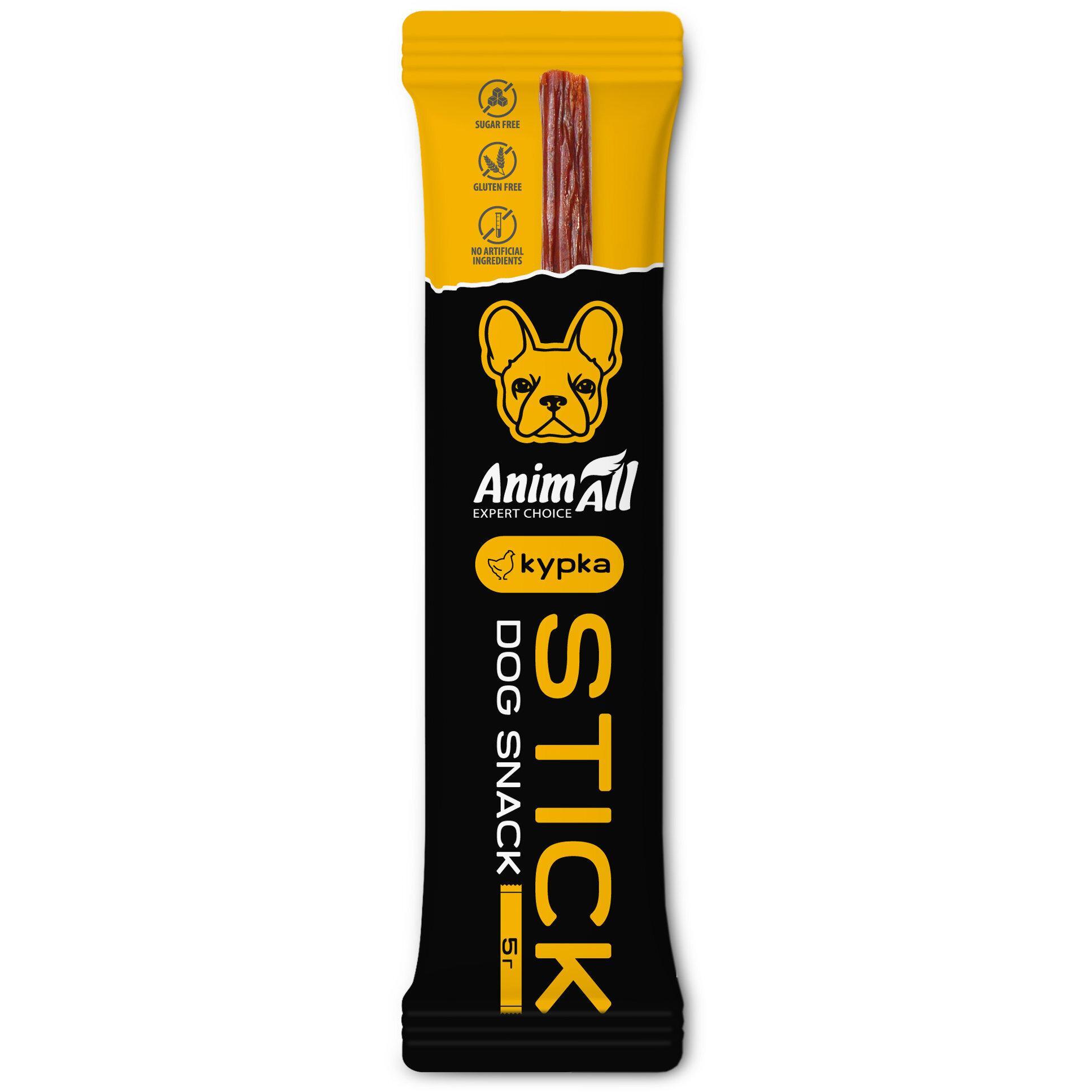 Ласощі жувальні для дорослих собак AnimAll (стікси) з куркою 5 гфото1