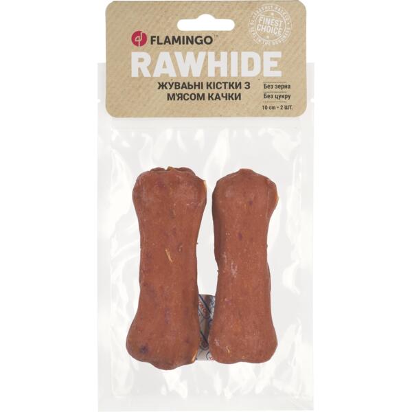 Лакомства жевательные кости для собак Flamingo с мясом утки 10 см 2 шт 120 г