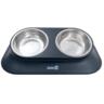 Миска AnimAll металлическая черная двойная 420 мл на подставке