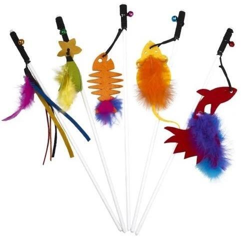 Набір іграшок для котів AnimAll Вудочки 5 штфото1