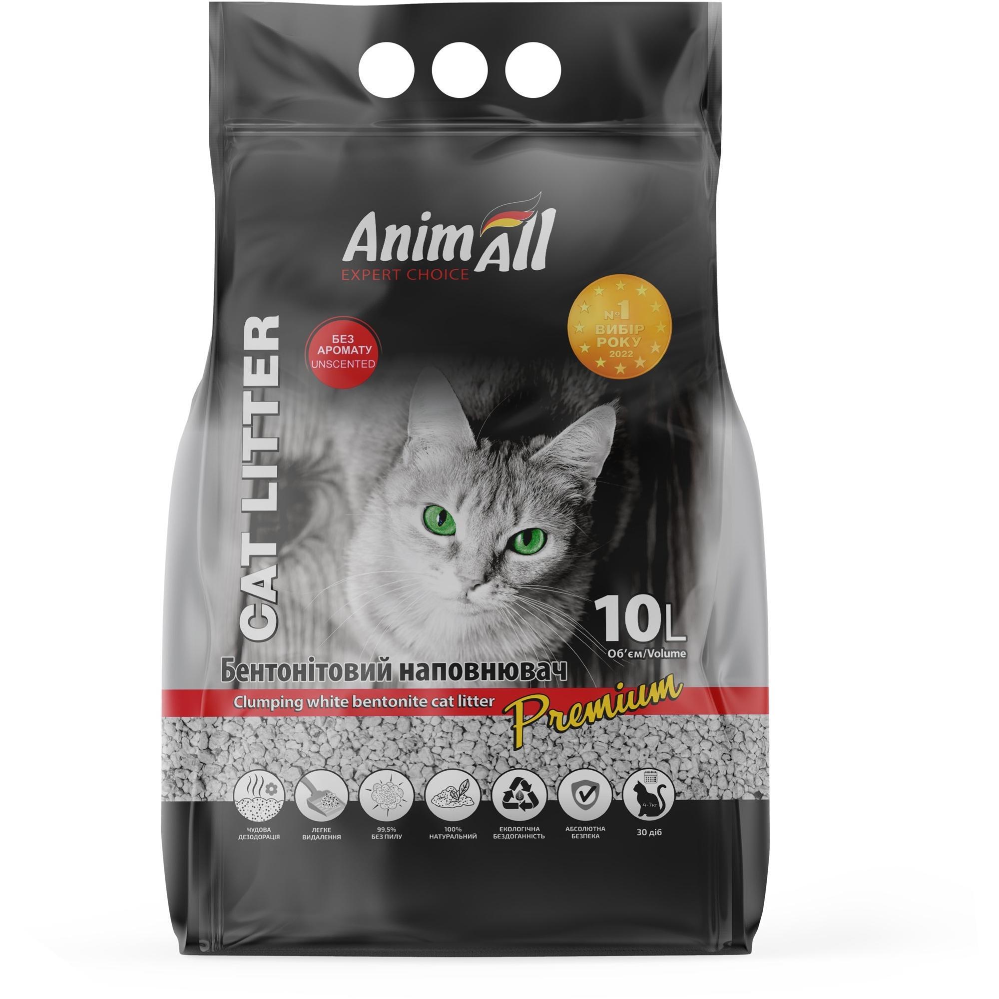 Наповнювач AnimAll Бентонітовий білий 10 л без ароматуфото1