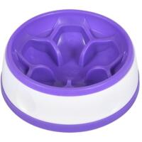 Миска-цветок для собак AnimAll круглая для медленного питания 300 мл лавандовая/белая