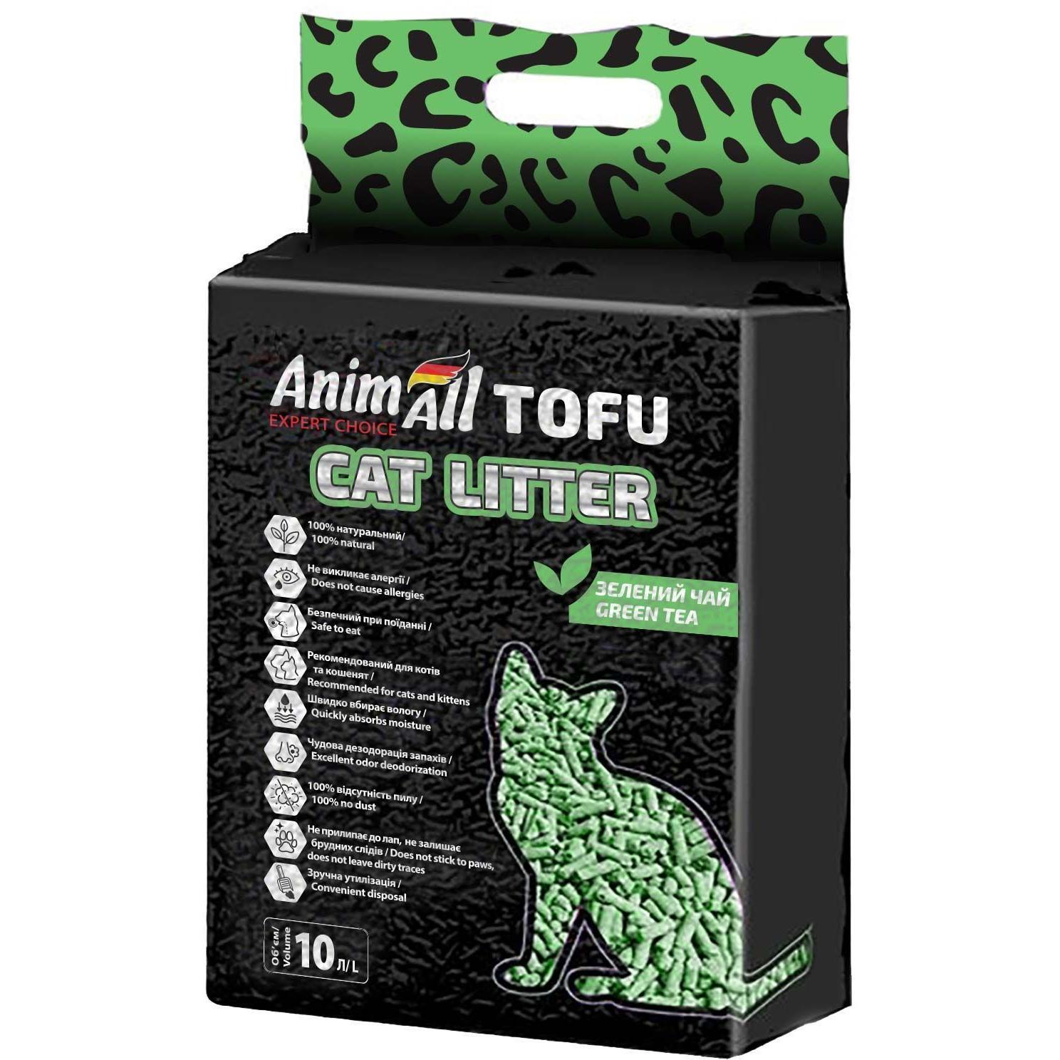 Наповнювач AnimAll Тофу зелений чай 4,66 кг/10 літрівфото1