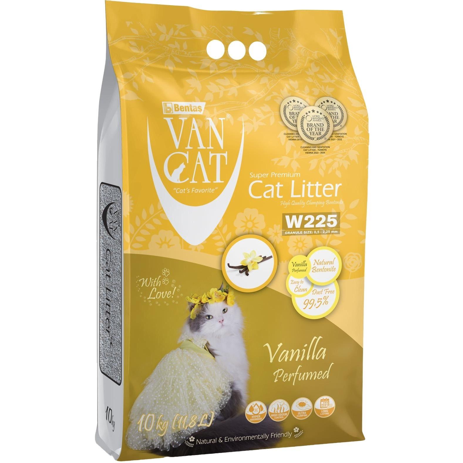 Наповнювач бентонітовий VanCat 10 кг аромат Ванільфото1