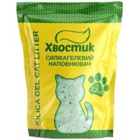 Наполнитель Хвостик силикагель мелкий с зелеными гранулами 7.2 л