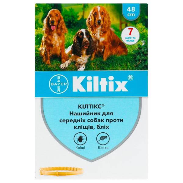 

Ошейник Bayer Kiltix от блох и клещей 48 см