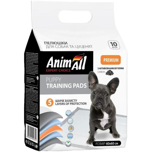 

Пеленки AnimAll 60x60 см с активированным углем 10 штук