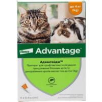 Противопаразитарные капли для кошек Bayer Advantage 40 4 капли