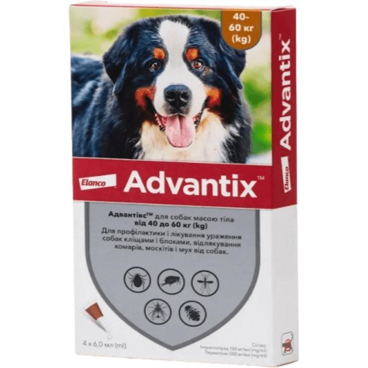 Протипаразитарні краплі для собак 40-60 кг Bayer Advantix XXL 6 мл 4 Крапліфото1