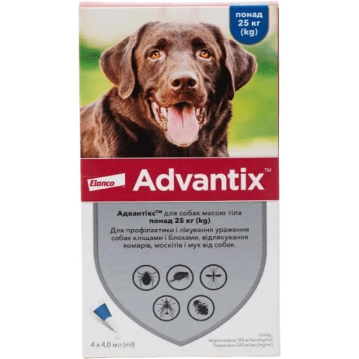 Протипаразитарні краплі для собак більше 25 кг Bayer Advantix 4 мл 4 Крапліфото1