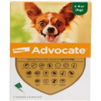 Противопаразитарные капли для собак до 4 кг Bayer Advocate 3 капли