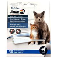 Противопаразитарные капли на холку от блох и клещей для кошек AnimAll VetLine Spot-On до 4 кг 0,5 мл