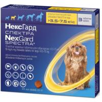 Противопаразитарные таблетки для собак 3.5-7.5 кг Нексгард Спектра 3 таб